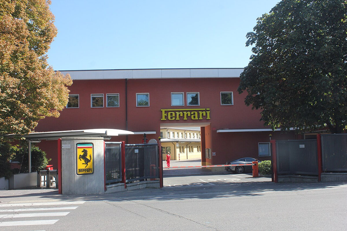 Stabilimento Ferrari a Maranello, immagine dell'analisi delle azioni Ferrari