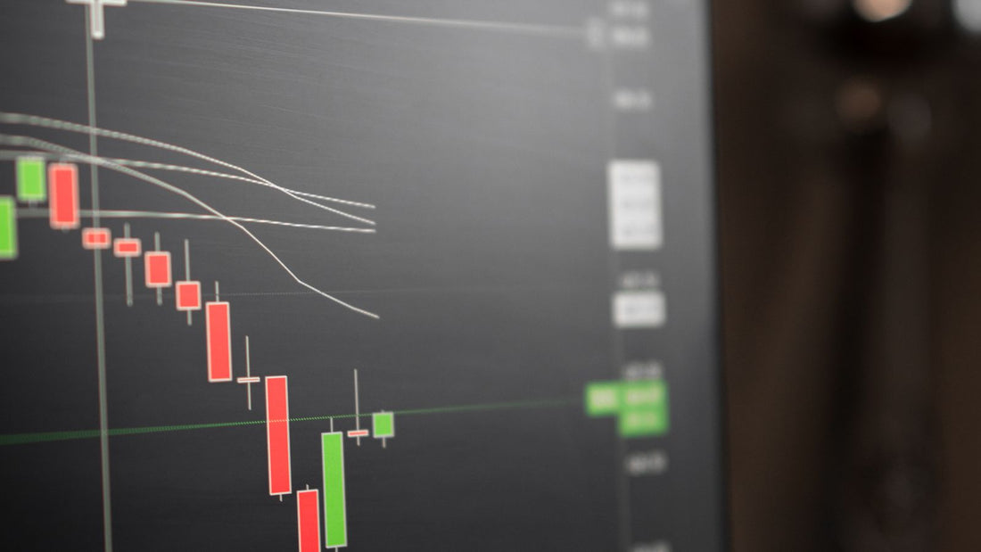 Primo piano di un monitor che visualizza un grafico finanziario