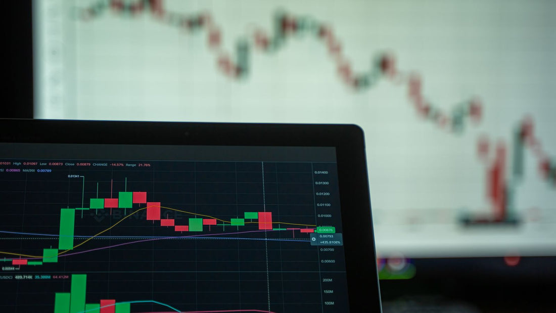Grafici finanziari e indicatori tecnici visualizzati sullo schermo di un computer