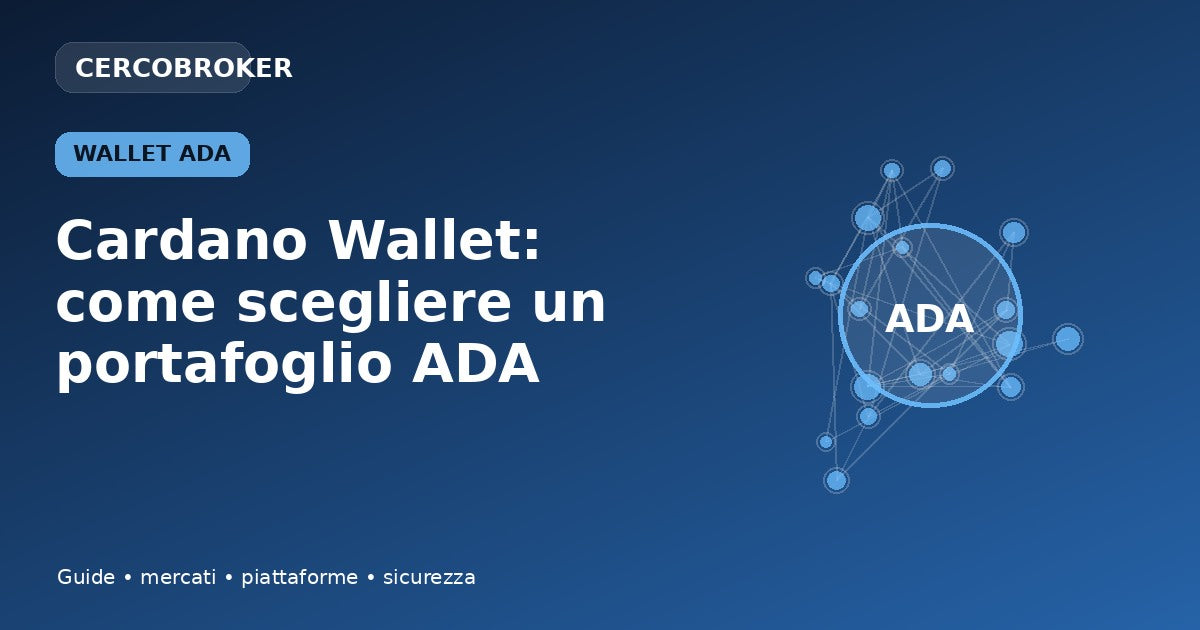 Cardano Wallet - Cercobroker